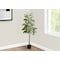 Monarch Specialties Artificial Plant 52" Tall Rubber Tree, Indoor, Faux, Fake, Floor, Greenery, Potted, Real Touch I 9513 - alternate 3